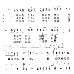 徐小凤歌曲谱:城市足印 电视剧 流氓大亨 主题歌