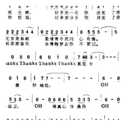 谭咏麟歌曲谱:莫尼卡