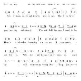 美国经典歌曲谱:白兰歌 简谱
